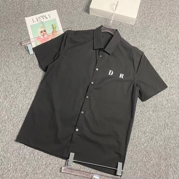 

famous new fashion hawaiian floral letter print beach men's shirt designer silk casual summer loose short sleeve -3xl#18, White;black