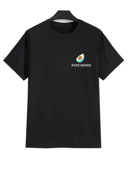 

men fruit & letter graphic tee c1tu#, White;black