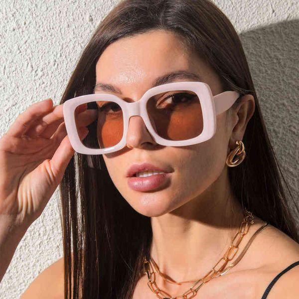 

2022 super new trend polarized sunglasses fashion urban men's and women's color changing hip-hop glasses bpox, White;black