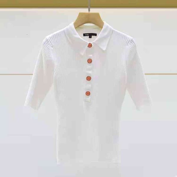 

women's knits & tees fadan  family early spring ol commuting leisure polo small lapel knitted female, White