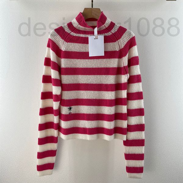 

women's sweaters designer 2022 spring and autumn classic bee high proportion wool mahai neck pullover long sleeve sweater female kpgn, White;black