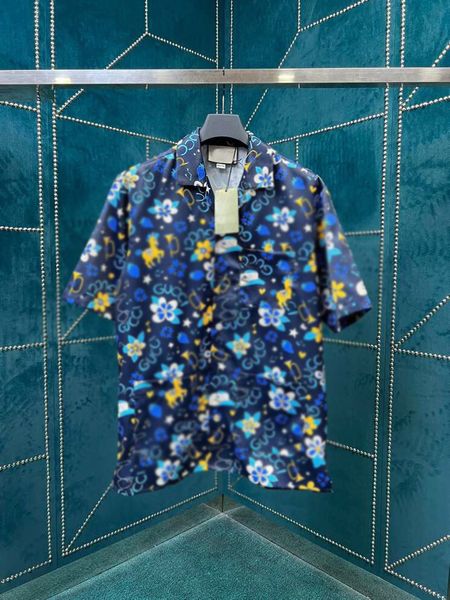 

european and american spring and summer new fashion flower shorts beach pants men's t-shirt shirt color: picture color size: s-m-l-xl-x, Black;brown