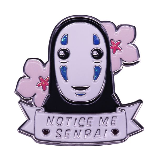 

spirited away noface enamel lapel pin studio ghibli character pin badge, Blue