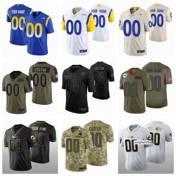 

2021 custom los angeles men women youth ram football edition city split vapor limited stitched jersey size s-6xl, Black