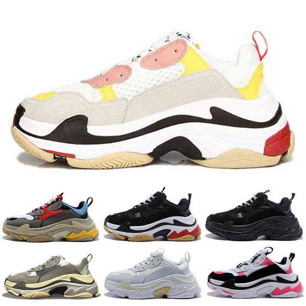 

men women triple s sneakers pink black white shoes mens trainers triple s baskets casual dad shoe increasing sneaker