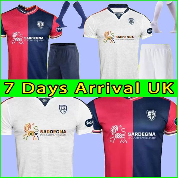 

22 23 cagliari calcio mens soccer jerseys godin marin keita balde joao pedro strootman nandez pavoletti home away 3rd football shirt short s, Black;yellow