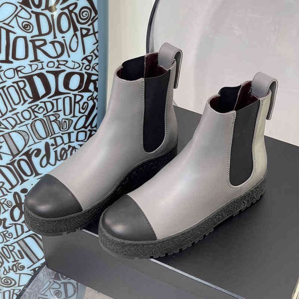 

boots high end quality autumn and winter martin boots small leather chelsea fashionable comfortable leisure thin women's, Black