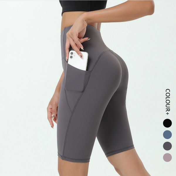 

leggings yogaworld womens yoga five-point pants fitness sports running nude tight training sweat-absorbing women shorts girls joggers, Black
