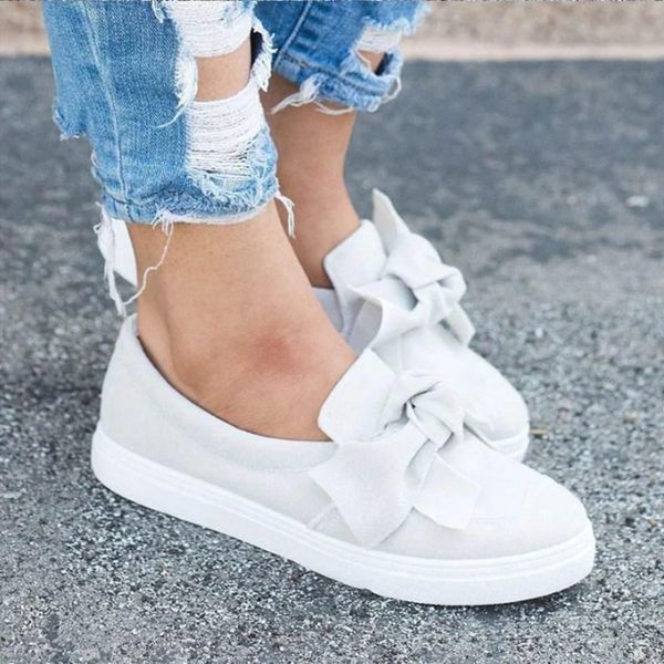

casual sneakers women comfortable flock spring autumn women shoes bowknot female loafers slip on woman flats shoes #sjpae-522, Black