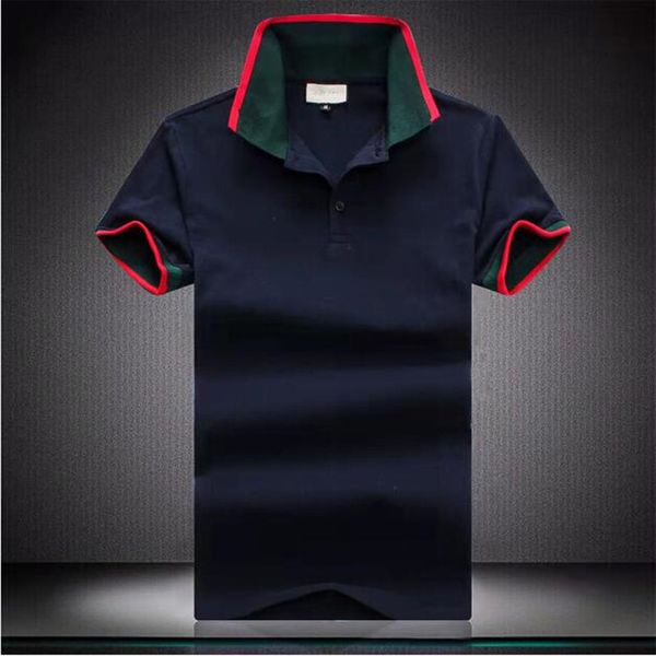 

20ss new designer stripe polo shirt t shirts snake polos bee floral mens high street fashion horse polo luxury t-shirt g2, White;black