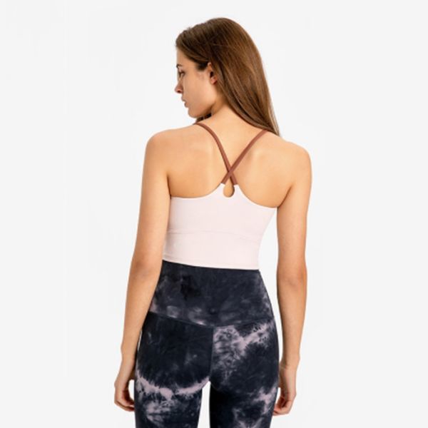 Выравнивать Lululemenly -07 Женская йога-нижнее белье фитнес спортивные подвески на открытом воздухе красивая спина быстро сухря
