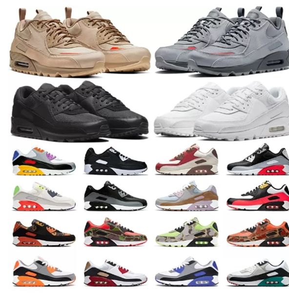 

airmaxs airo max 90 essential running shoes betrue summer air cushion classic walking sport sneakers max 90s viotech sandals, Black