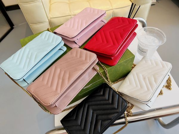 

designers shoulder bag luxury tote purse handbag message bags cluth brand classic genuine leather crossbody marmont woc gift box