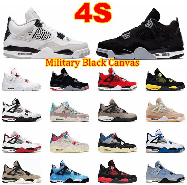 

4s military black canvas canyon purple basketball shoes mens zen master univesity blue cool grey infrared white oreo halftime show rapper ca