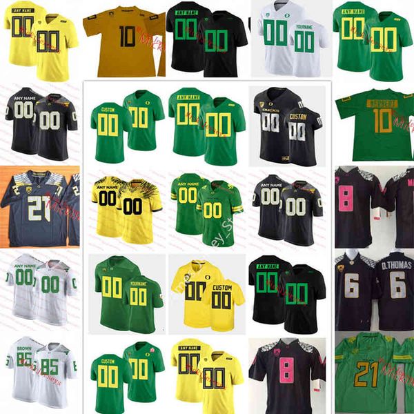 XFLSP College Personalizado Oregon Ducks Football Jersey 33 Cyrus Habibi-Likio 91 Tony Washington Jr. 80 Bryan Addison 78 Cameron Hunt Lamichael James