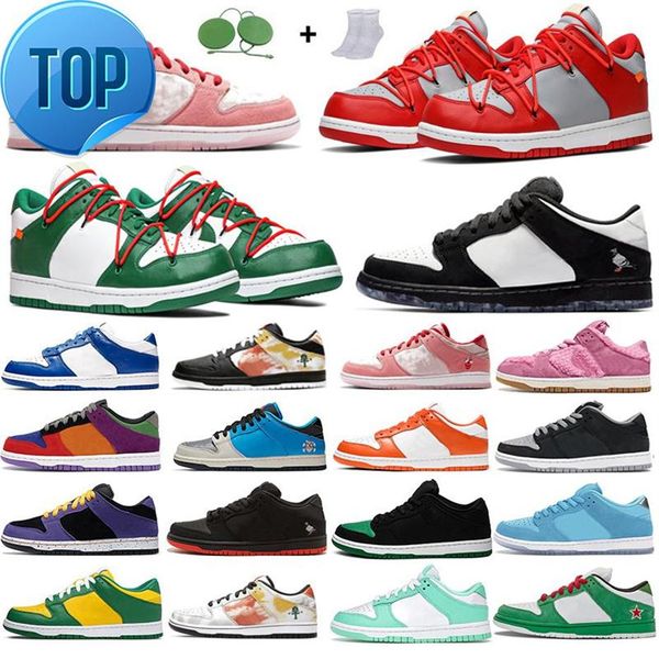 

new designer dunks running shoes mens womens tr sc low black white green kentucky chunky elephant university red casual sports317z