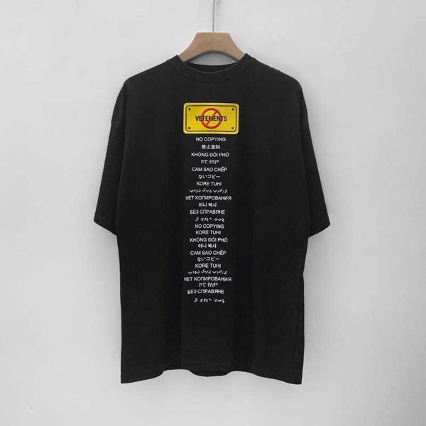 

vetements street designer high hello my nane is styles loose casual hip round neck vtm short sleeve tshirt001, White;black