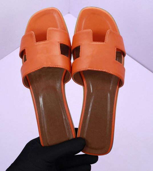 

oran sandal men women slippers lychee skin slides patent leather solid royal forest green lime khaki beach slipper designer shoes slide 13, Black