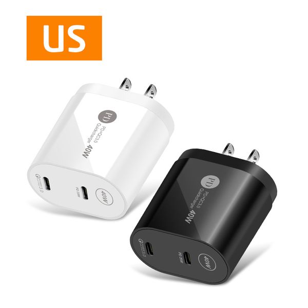 US Type C QC3.0 USB Mobile Phone Wall Charger PD40W Адаптер быстрая зарядка