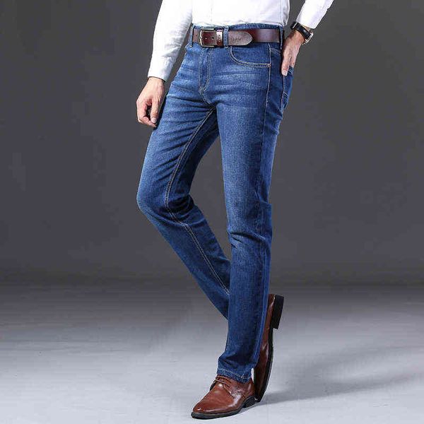 

2021 new mens fashion black blue jeans men casual slim stretch classic denim pants trousers plus size 28-40 high quality