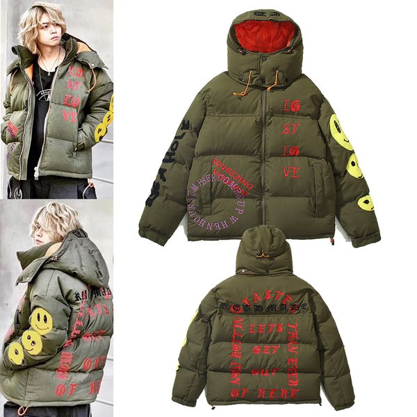 

quality winter down jacket hip hop high street thick loose coat, Black;brown