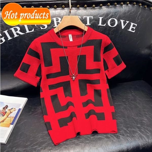 

factory direct selling tide brand clothes wholesale fashion bottoms shirt knitwear short sleeve t-shirt men's summer trend slim fit cas, White;black