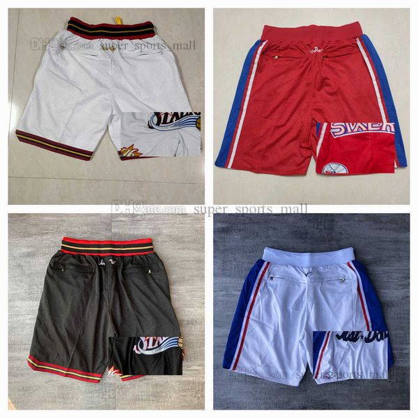 

harden harris team men basketball shorts just don stitched mitchell and ness with pocket zipper sweatpants mesh retro sport pants 02 s-2xl, Black