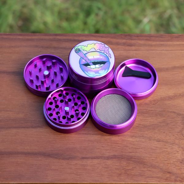 Krom Kırıcı Sigara Aksesuar Tütün Tütün Öğütücü 50mm 4 Parça Duman Dükkanı CNC Diş Filtresi Net Kuru Tek Kullanımlık Shisha Vape Kalem Bong