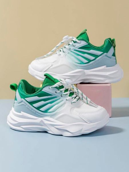 

boys ombre drawstring design chunky sneakers she, Black