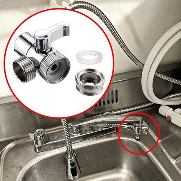 Badezimmer Waschbecken Wasserhähne Schalter Wasserhahn Adapter Küche Splitter Wasserhahn Anschluss Umsteller Ventil Wasser Für Wc Bidet Dusche Zubehör Badezimmer