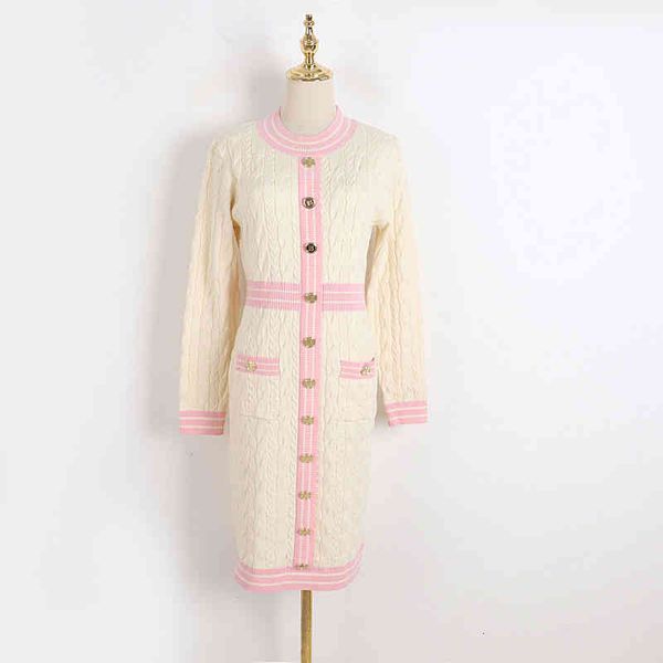 

casual dresses spring and autumn women's skirt temperament celebrity b gold button decoration shows thin waist, small fragrance, long s, Black;gray