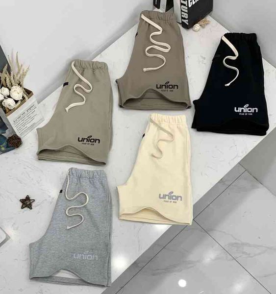 

s spring summer drawstring loose cotton high waist capris 2022 fashion design all-match men's and women's shorts trendy clothing, White;black