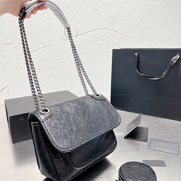 

luxury designers bags women silver chain crossbody bag leather handbag tote flip cover diagonal shoulder bags messenger bags fashion womens