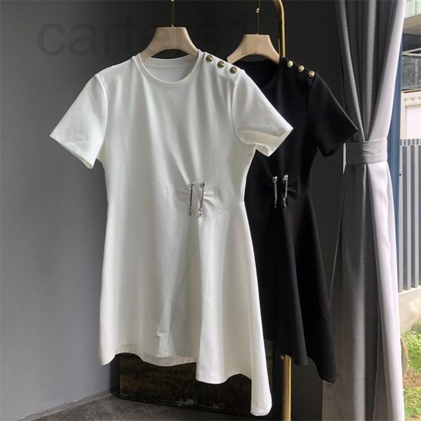 

casual dresses designer nanyou quality ce dress women's summer 2022 new french temperament waist closing heavy industry niche design sk, Black;gray