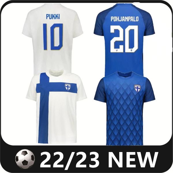 

2022 2023 finland soccer jerseys pohjanpalo national team pukki skrabb raitala jensen lod kamara finlandia 22 23 men football uniforms maill, Black;yellow