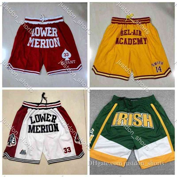 

pockets mens just basketball don shorts retro stitched mitchell & ness high school edition sweatpants yellow pants, Black