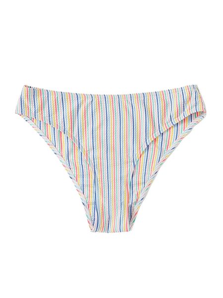 

striped bikini bottom w5u1#, White;black