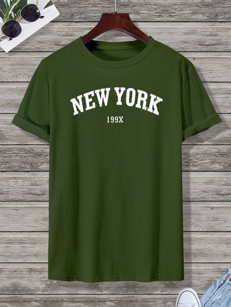 

men letter graphic short sleeve tee j85u#, White;black