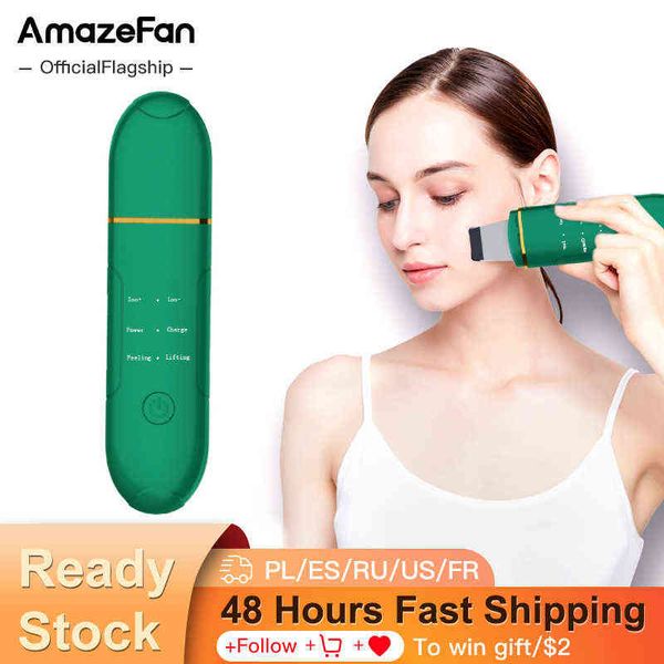 

nxy face care device ultrasonic skin scrubber cleaning peeling & ems massager portable beauty facial cleansing pore tightening 0530