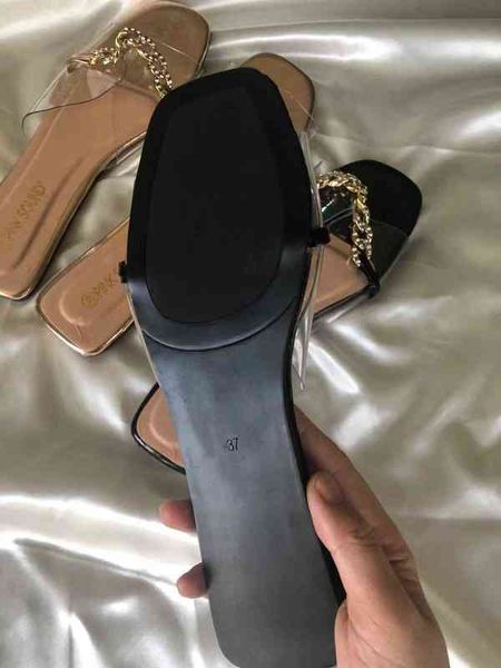 

2022 drill sandals flat bottomed women's shoes, Black