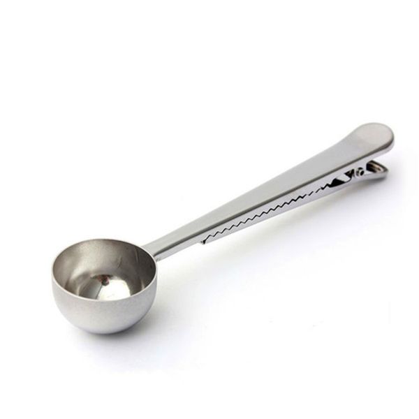 

10ml coffee meauring tool stainless steel scoop measure spoon bake spoon with clip