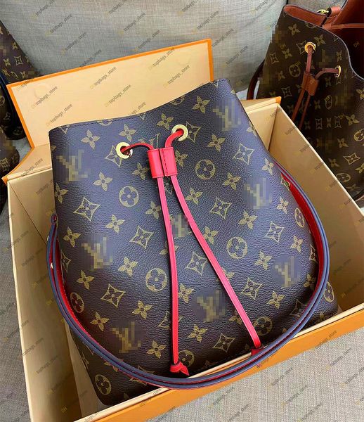 

women bag fashion women bag luxury genuine leather handbag brand designer handbag calf single shoulder diagonal handbag m44020 ggs lvs louis, Red;black