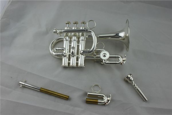 

high grade professional silver plating piccolo trumpet