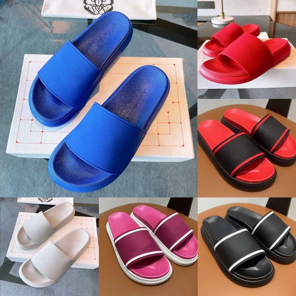 

paris women men summer beach pool slide slippers designers queen flat beach sandals flip flops luxurys thick bottom soft baboosh casual swim, Black