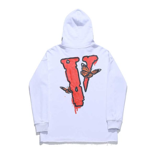 

chaopai butterfly hoodie men's and women's couple loose hoodie coat, Black;white