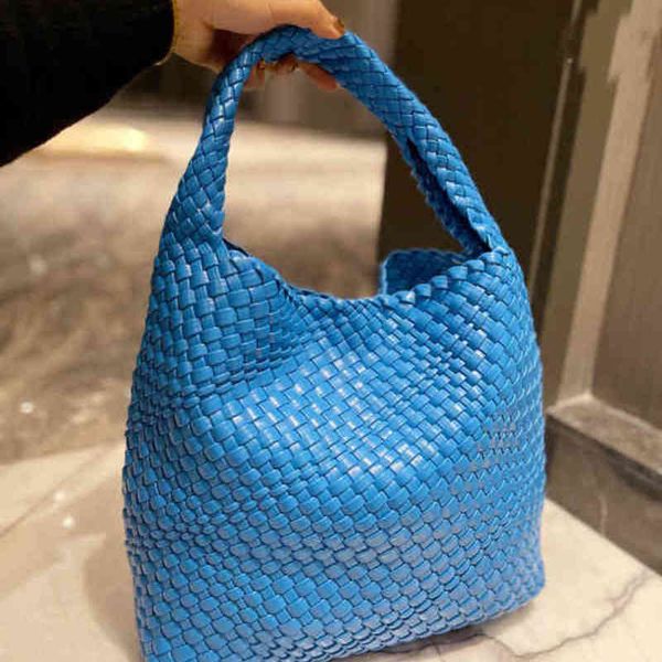 

weave tote bucket bags fashion high-quality designer handbag travel shoulder messenger phone purses crossbody female wallet 220415