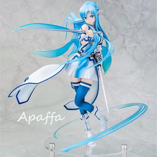 

23cm anime figure toys sword art online yuuki asuna 17 scale alo ver water elf pvc action figure toys collection model gift 220520