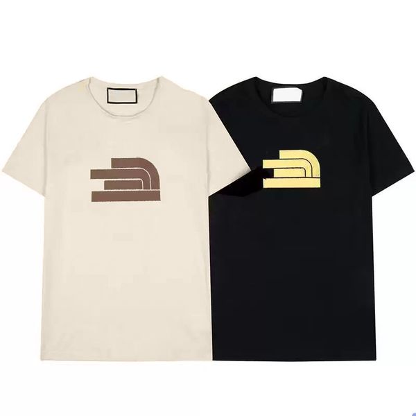 

new designer mens and womens t shirt cotton round neck fashion letters short-sleeved spring and summer high street loose trend hip-hop, White;black