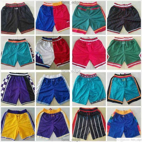 

all team basketball shorts just don short retro sports wear justdon with pocket zipper sweatpants pant black blue white redwjom, White;black