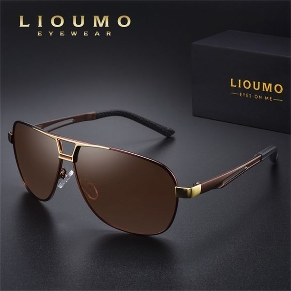 

square retro pochromic aluminum sunglasses men polarized driving women sun glasses for men brown de sol 220617, White;black